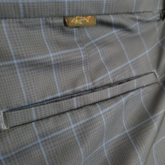 Greg Norman Collection Blue Plaid Men's Hybrid Shorts - Picture 14 of 15